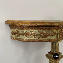 Load image into Gallery viewer, Consoles in green and yellow wood, 1700s