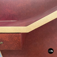 将图片加载到图库查看器,Wall console in burgundy and beige sky, 1950s