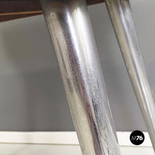 画像をギャラリービューアに読み込む, Console with mirror in opaline glass and steel by Raimondi, 1953