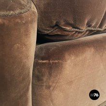 Charger l'image dans la galerie, Sofa in brown velvet, 1930s