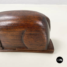 画像をギャラリービューアに読み込む, Wooden cat jewelry box or object holder, 1920s
