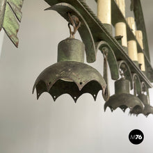 Charger l'image dans la galerie, Chandelier with eight lights in wrought iron, 1930s