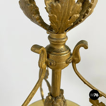 Charger l'image dans la galerie, Chandelier in molded satin glass and brass, early 1900s