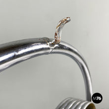 画像をギャラリービューアに読み込む, Table lamp with crafted glass, metal and wood, 1980s