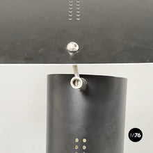 Load image into Gallery viewer, Matte black and glossy white metal table lamp, 1980s