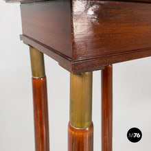 Carica l'immagine nel visualizzatore di Gallery, Pedestal in wood and brass, mid 1800s