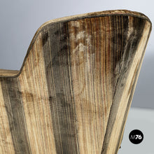 Charger l'image dans la galerie, Striped velvet armchairs, 1930s