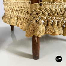 Load image into Gallery viewer, Armchairs in wood and yellow fabric, end of 1800s