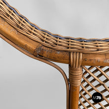 Load image into Gallery viewer, Chairs in rattan and light blue rattan, early 1900s