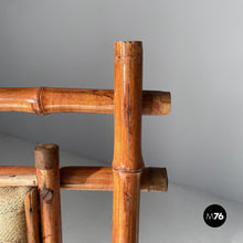 Load image into Gallery viewer, Chairs in fabric and bamboo, 1930s