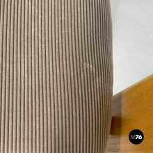 Charger l'image dans la galerie, Tub chairs in wood and beige velvet, 1980s