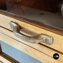 将图片加载到图库查看器,Sideboard with drawers in wood and glass, 1940s