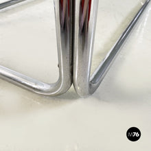 画像をギャラリービューアに読み込む, Coffee tables in glass and chromed steel, 1970s