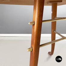 画像をギャラリービューアに読み込む, Coffee table in wood and brass, 1960s