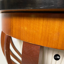 Load image into Gallery viewer, Wooden coffee table with internal fabric storage, 1930s
