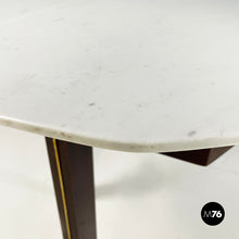 画像をギャラリービューアに読み込む, Dining table in marble, wood and bass, 1960s