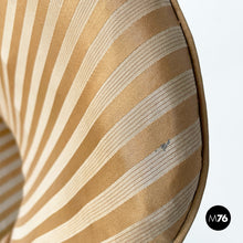 Load image into Gallery viewer, Striped fabric and wood armchairs, 1950s