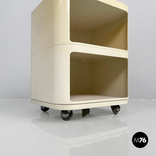 将图片加载到图库查看器,White plastic modular chest of drawers by Anna Castelli for Kartell, 1970s