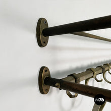 Carica l'immagine nel visualizzatore di Gallery, Metal wall coat rack, 1930s