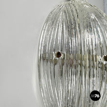 画像をギャラリービューアに読み込む, Pineapple-shaped wall lamp in fluted glass, 1980s
