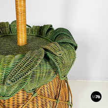 画像をギャラリービューアに読み込む, Pineapple floor lamp in wicker, 1970s