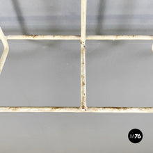 Load image into Gallery viewer, Wall coat hanger with hat stand in white metal rod, 1970s