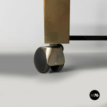 Carica l'immagine nel visualizzatore di Gallery, Brass and smoked glass bar cart, 1970s
