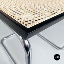 将图片加载到图库查看器,Chair in straw, black wood and steel, 1960s