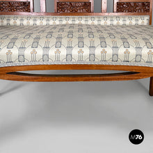 Load image into Gallery viewer, Bench in fabric and wood, 1930s