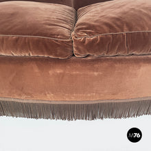 Charger l'image dans la galerie, Sofa in brown velvet, 1930s