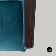 Charger l'image dans la galerie, Green velvet sofa, 1950s