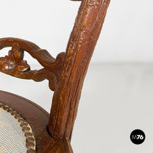 画像をギャラリービューアに読み込む, Chair in wood and embroidered fabric, 1930s