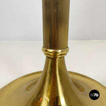 画像をギャラリービューアに読み込む, Floor lamp in withe fabric and brass by Lam Bologna, 1960s