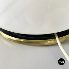 画像をギャラリービューアに読み込む, Table lamp in opaline Murano glass and brass, 1970s