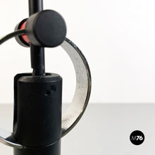 Load image into Gallery viewer, Adjustable black metal table lamp, 1980s
