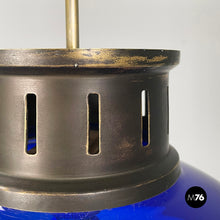 Load image into Gallery viewer, Chandelier in blue and white plexiglass, 1970s