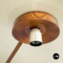 画像をギャラリービューアに読み込む, Fiberglass and wood chandelier by Giovanni Offredi for MC Selvini, 1970s