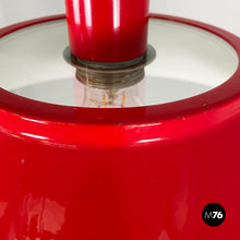 Load image into Gallery viewer, Chandelier in glass, red and white metal, 1970s