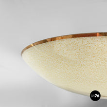 画像をギャラリービューアに読み込む, Chandelier in glass and brass, 1950s