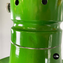 Charger l'image dans la galerie, Chandelier in green metal and plexiglass, 1970s