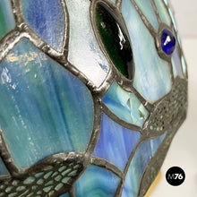 Load image into Gallery viewer, Table lamps in colored glass and brass, 1980s