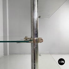 Load image into Gallery viewer, Bookcase in metal and glass, 1980s