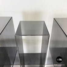 Load image into Gallery viewer, Modular bookcase or display in smoked plexiglass, 1990s