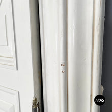 画像をギャラリービューアに読み込む, Double swing door entirely in white wood, early 1900s