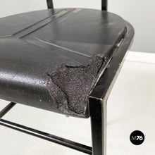 将图片加载到图库查看器,Black rubber and metal chair by Zeus, 1990s