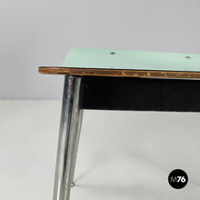 将图片加载到图库查看器,Chairs in aqua green formica and metal, 1960s