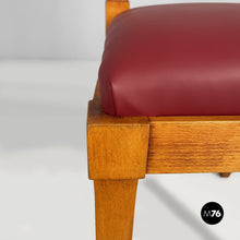 Carica l'immagine nel visualizzatore di Gallery, Wooden chairs with burgundy sky, 1940s