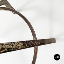 Load image into Gallery viewer, Stool in grey wood and metal, 1950s