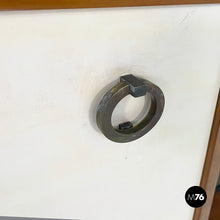 将图片加载到图库查看器,Sideboard in wood, brass and glass, 1940s