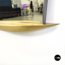 画像をギャラリービューアに読み込む, Full-length wall mirror in wood and metal, 1980s